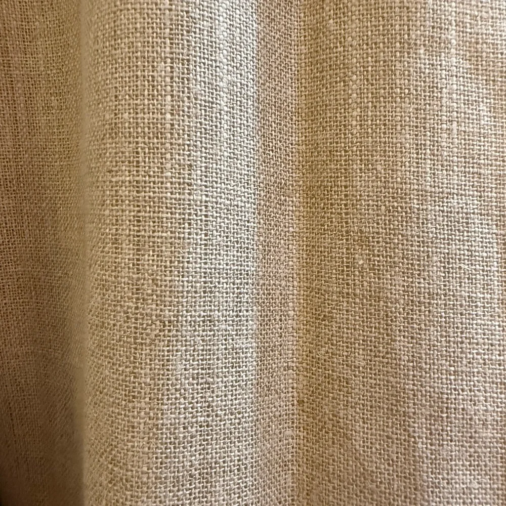 ARHAUS 100% Linen Pole top Tan Natural Drapes  50”x110”